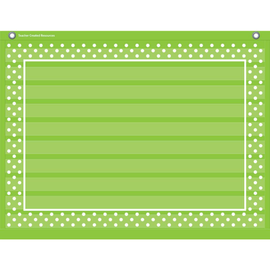 Lime Polka Dots Mini Pocket Chart 