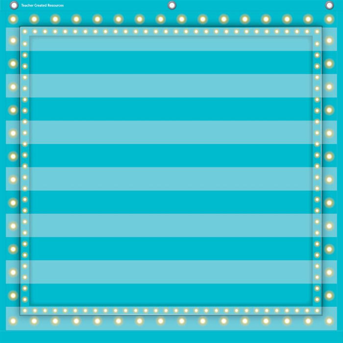 Light Blue Marquee 7 Pocket Chart