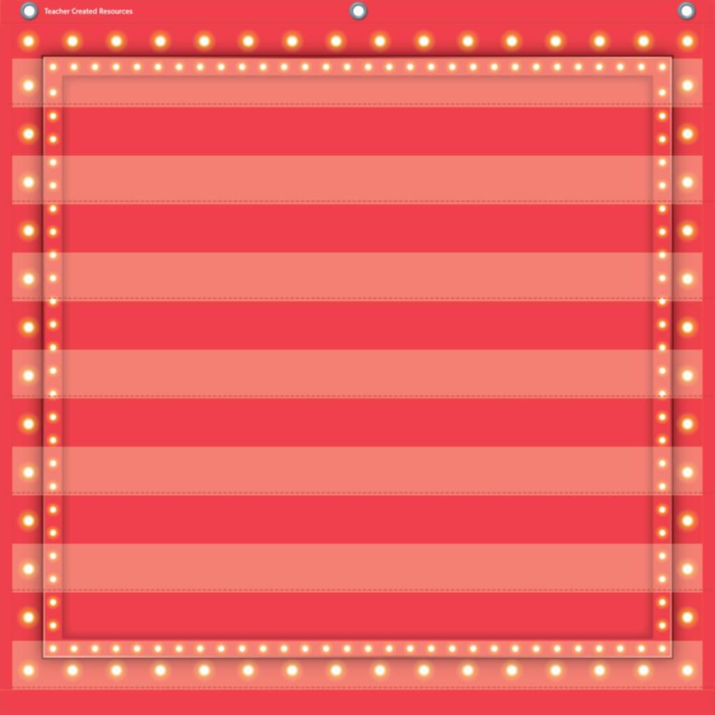 Red Marquee 7 Pocket Chart