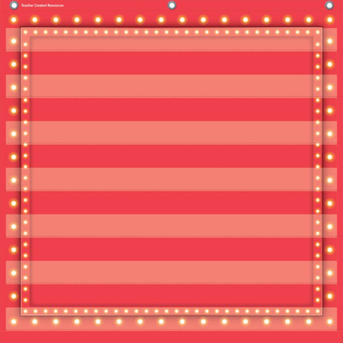 Red Marquee 7 Pocket Chart