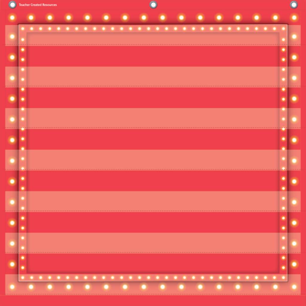 Red Marquee 7 Pocket Chart
