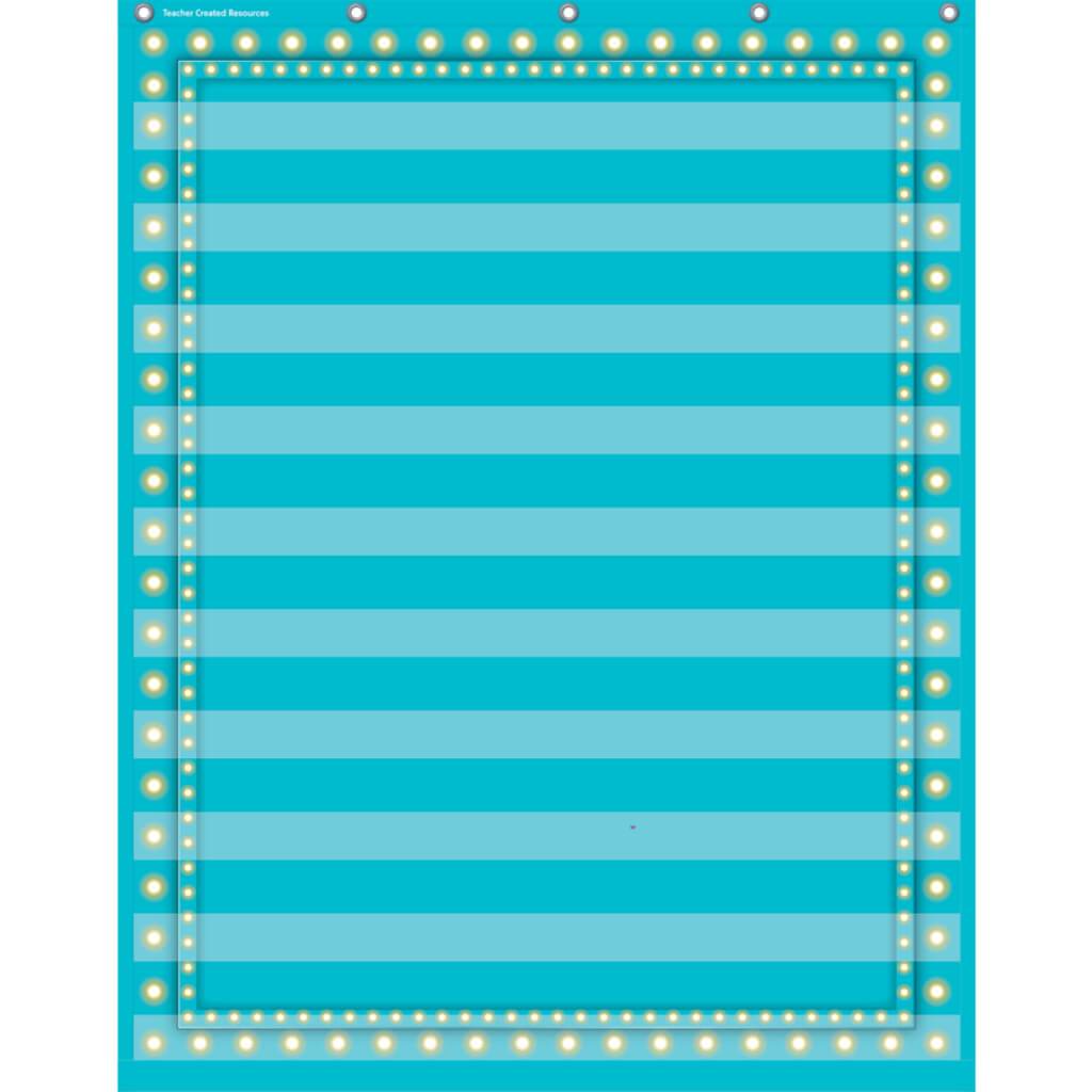 Light Blue Marquee 10 Pocket Chart