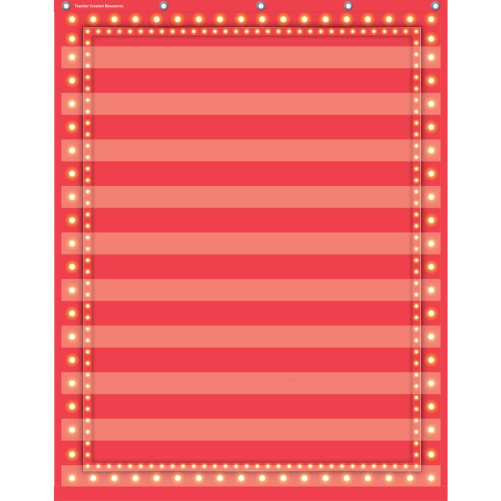 Red Marquee 10 Pocket Chart