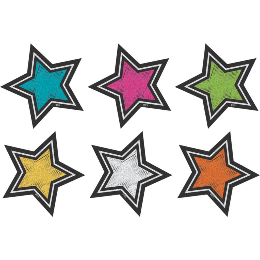 Chalkboard Brights Stars Mini Accents 