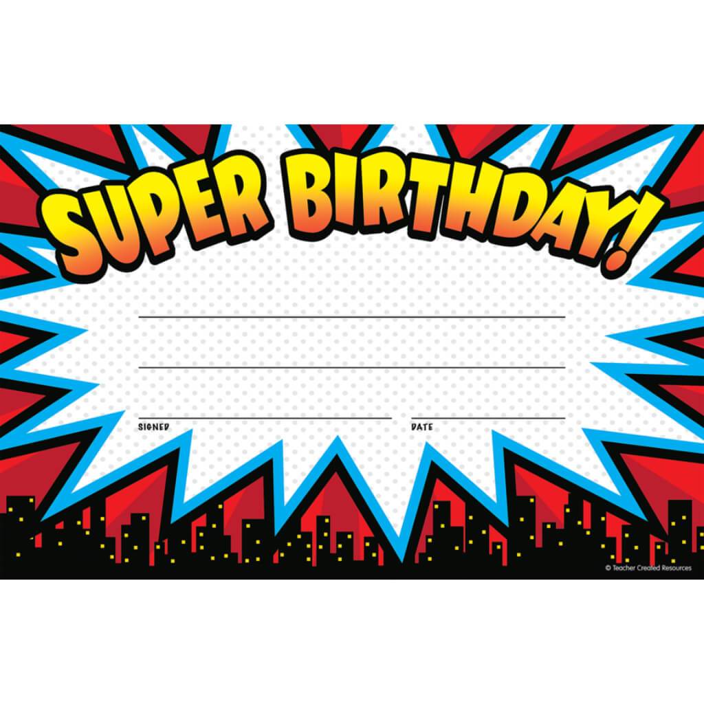 Superhero Super Birthday Awards