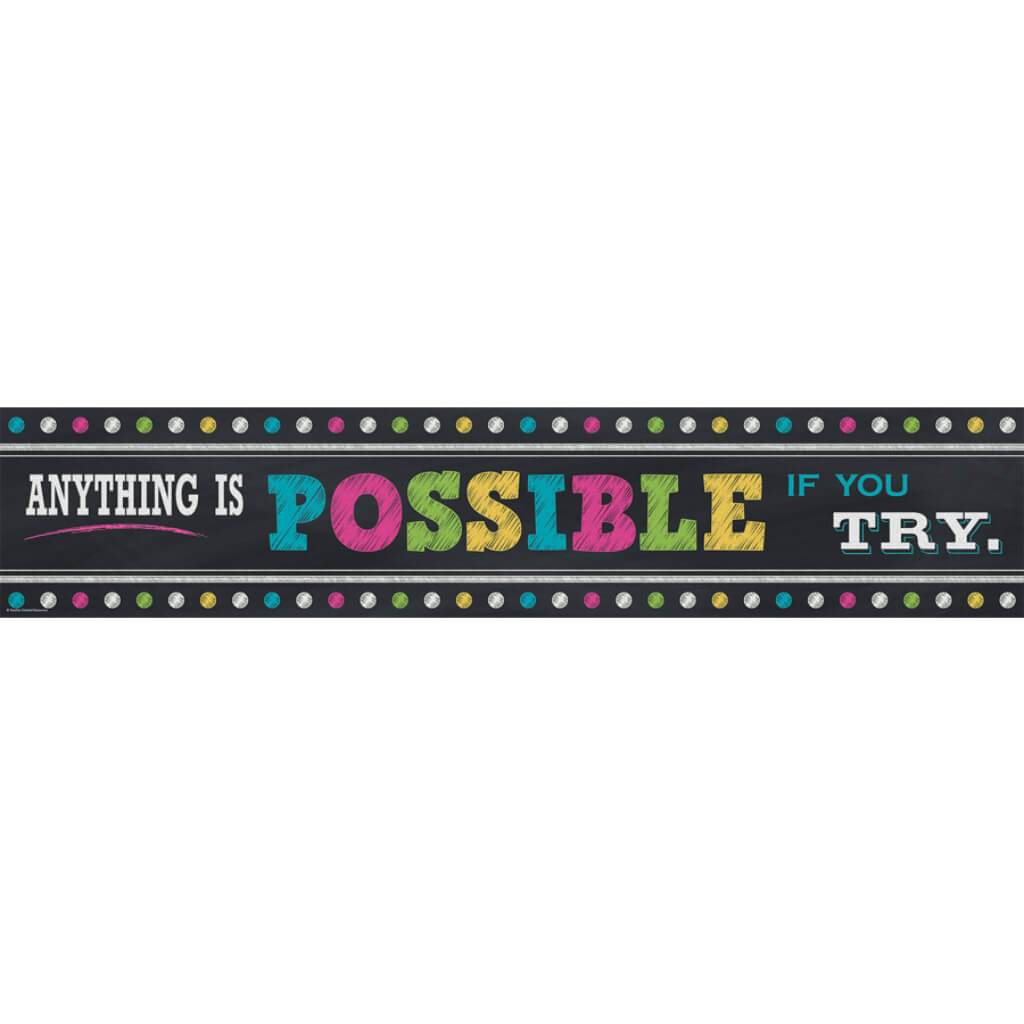 Chalkboard Brights Anything is Possible Banner