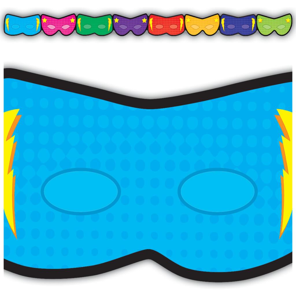Superhero Masks Die-Cut Border Trim 