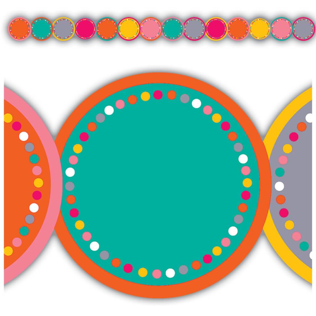 Tropical Punch Circles Die-Cut Border Trim