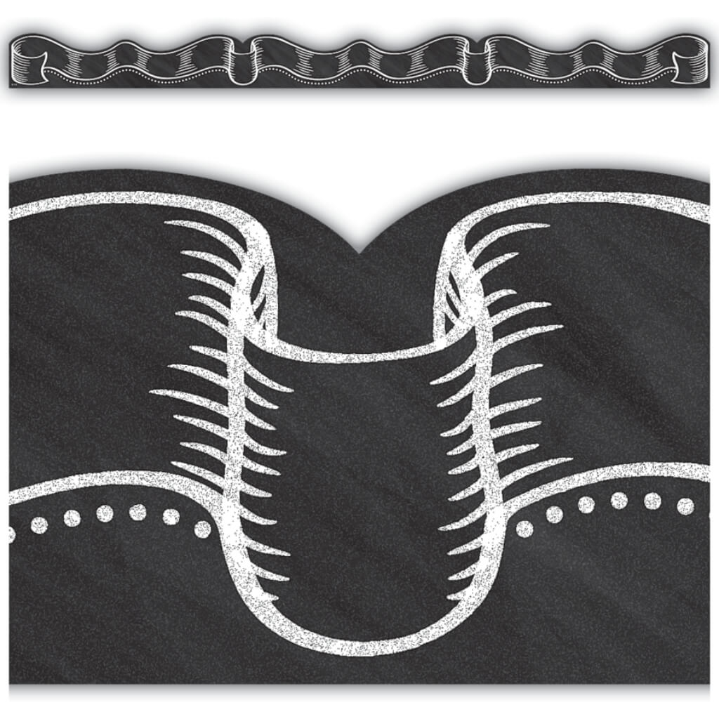 Chalkboard Ribbon Die Cut Border Trim