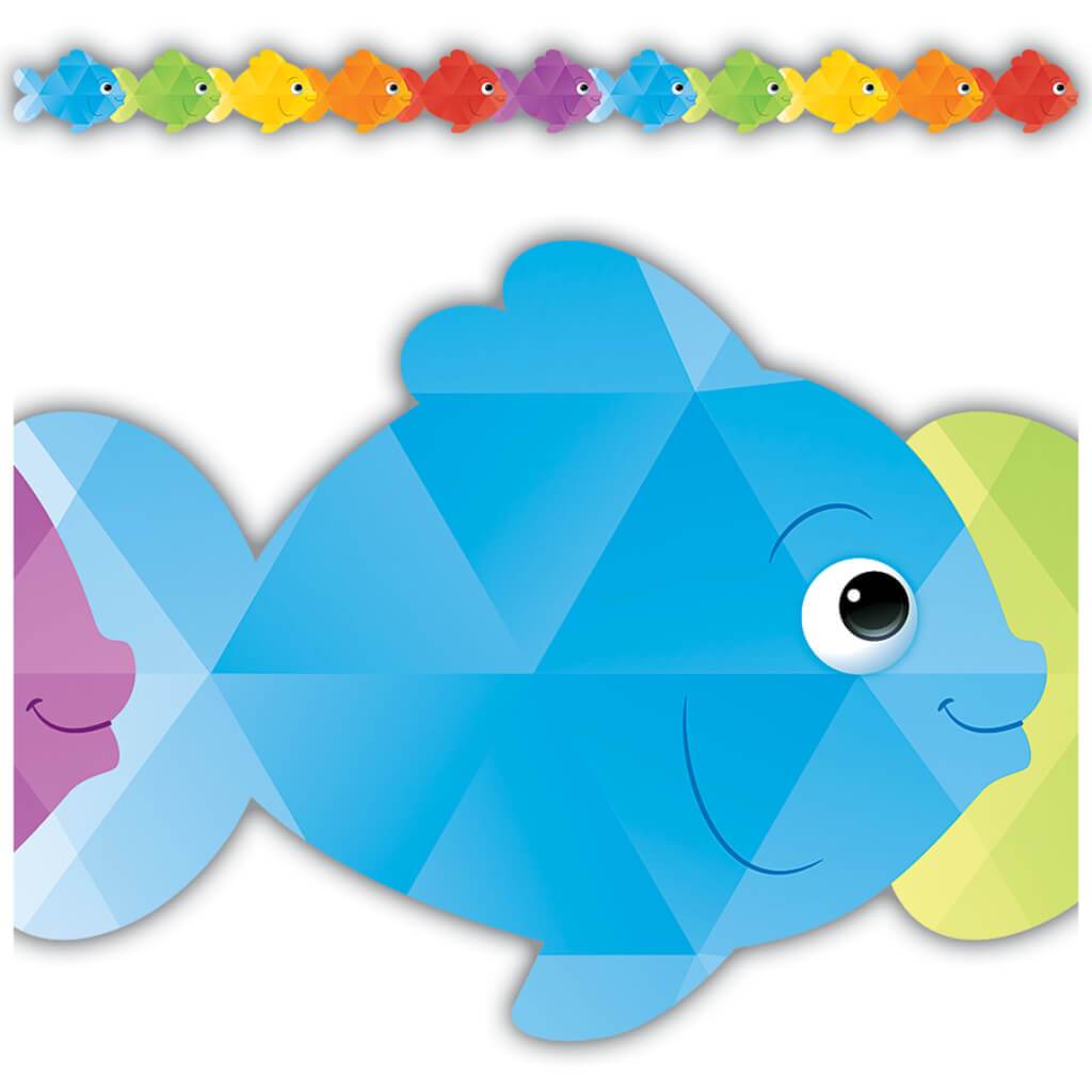 Colorful Fish Die-Cut Border Trim 