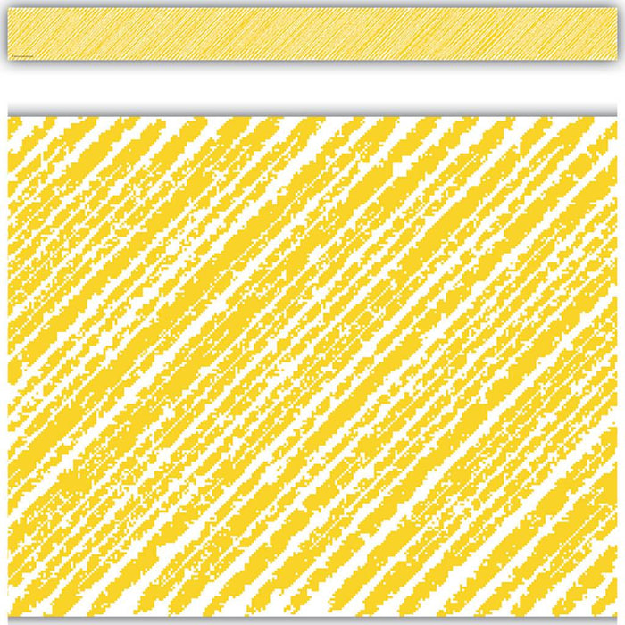 Yellow Scribble Straight Border Trim 