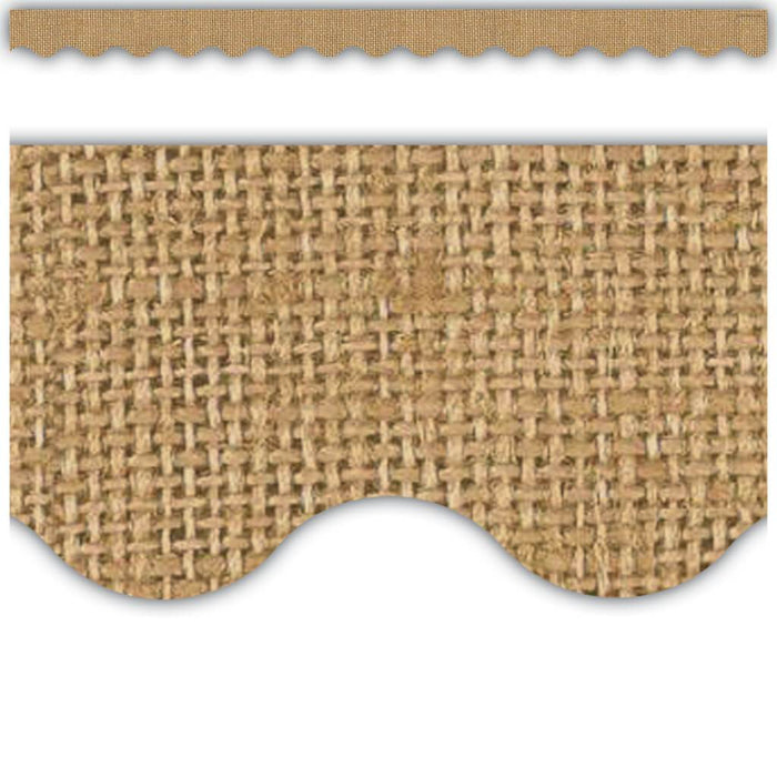 Burlap Scalloped Border Trim 