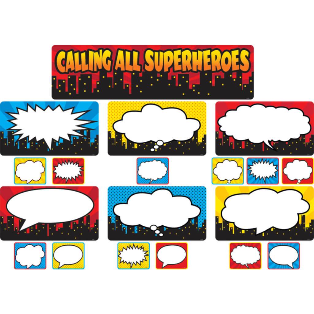 Calling All Superheroes Mini Bulletin Board