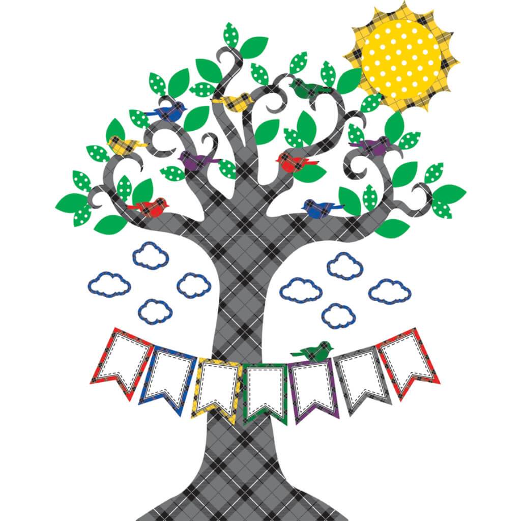 Plaid Tree Bulletin Board