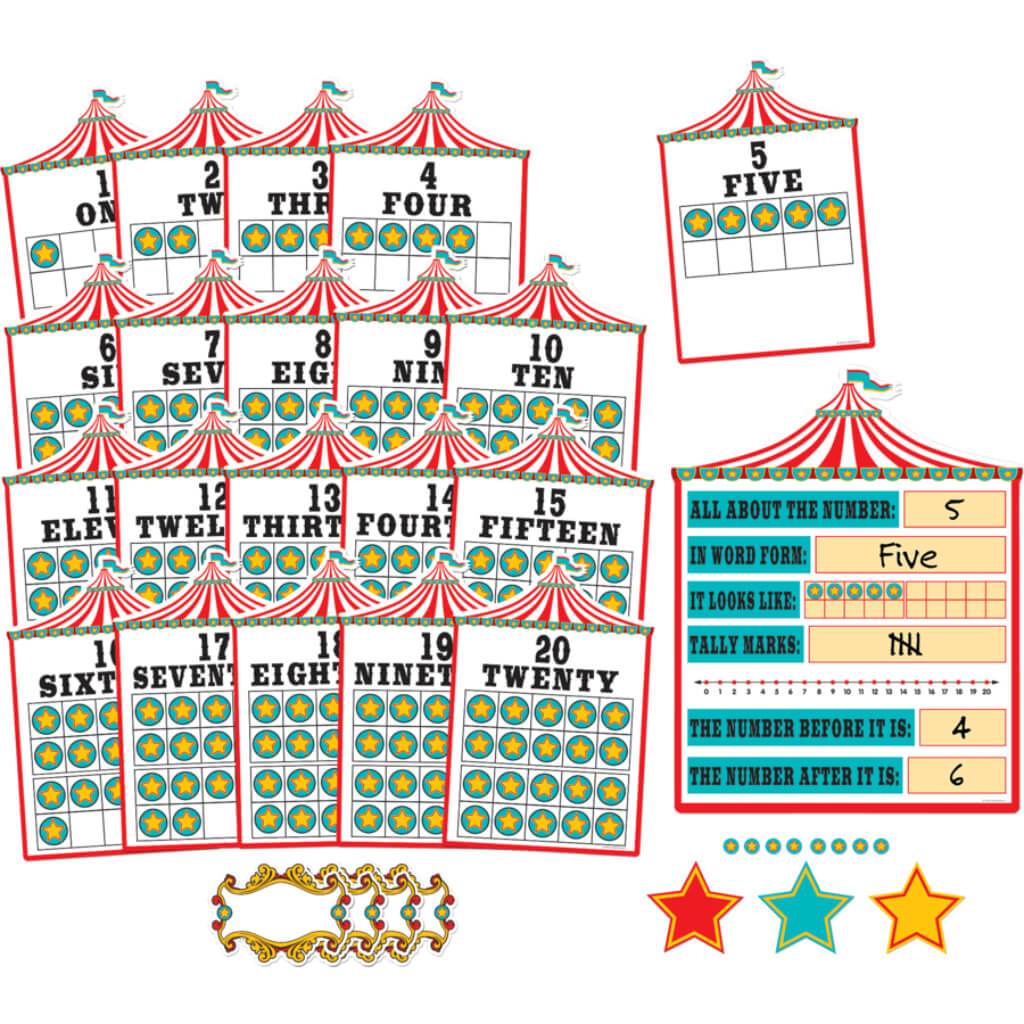 Carnival Numbers 020 Bulletin Board Display Set