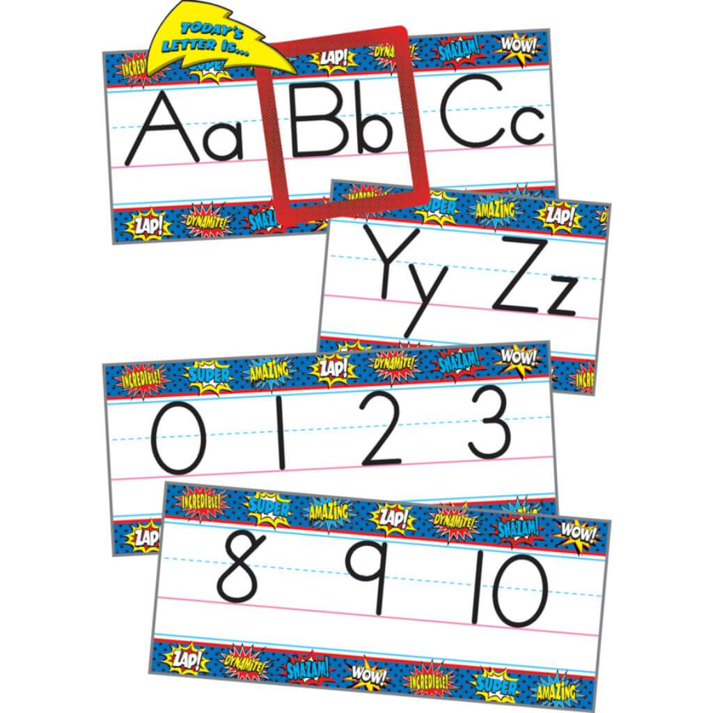 Superhero Alphabet Line Bulletin Board Display Set
