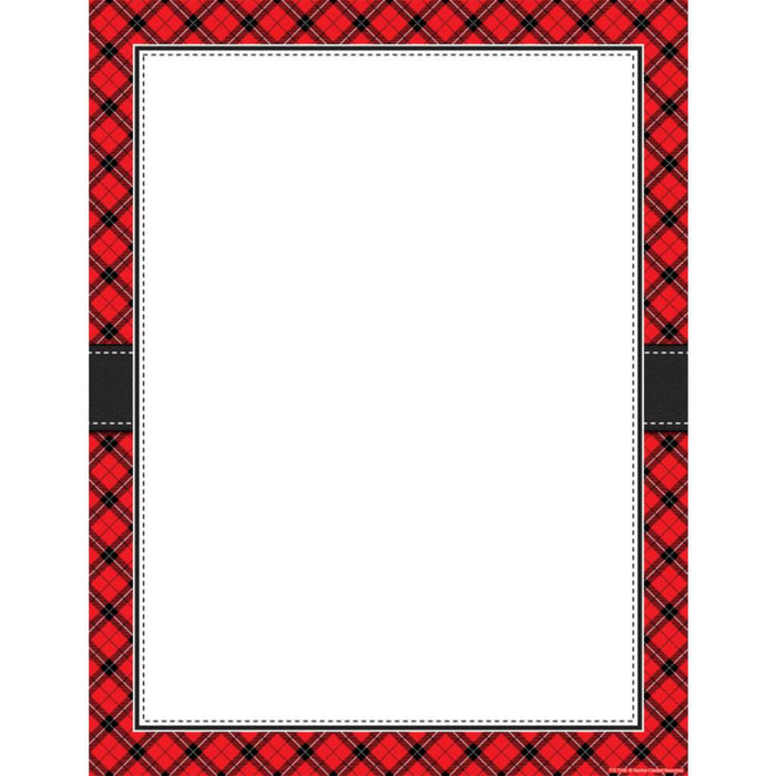 Red Plaid Blank Chart