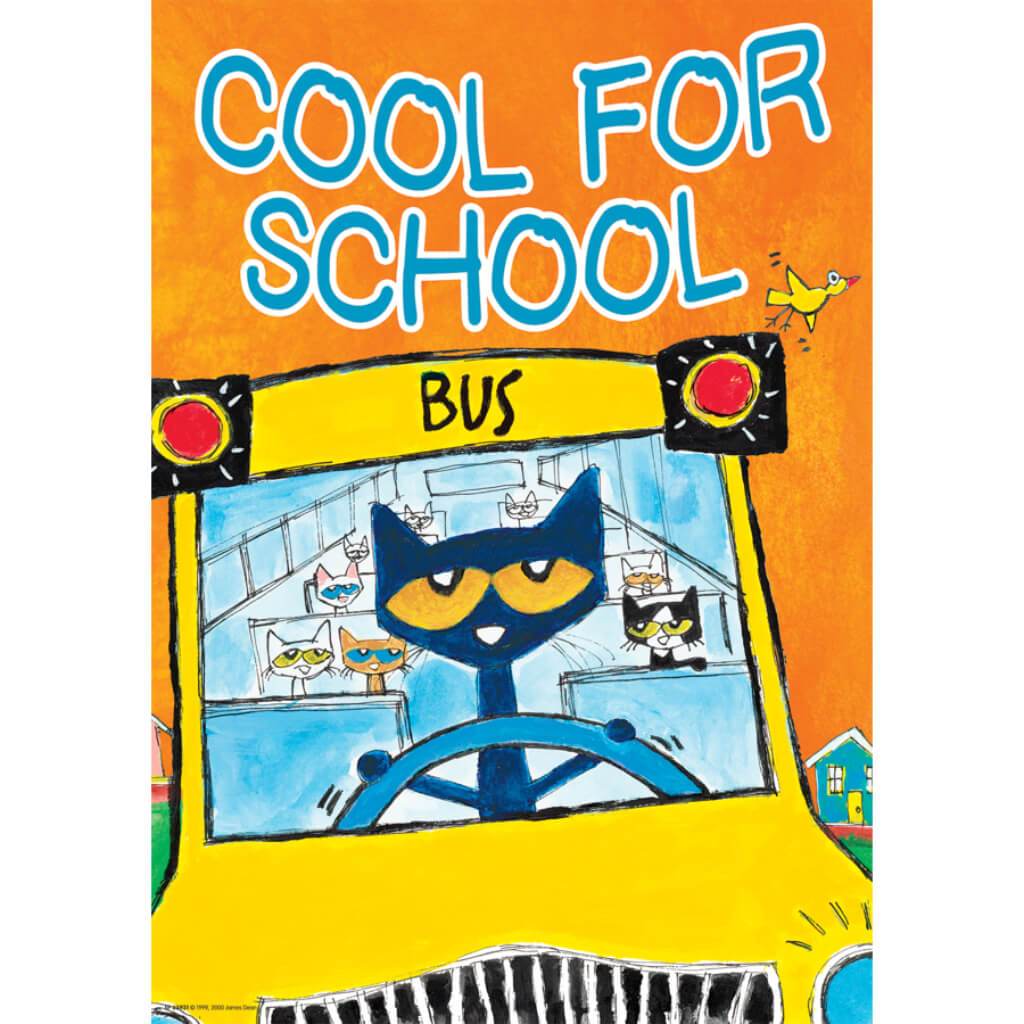 Pete The Cat Cool For School Positive Poster 