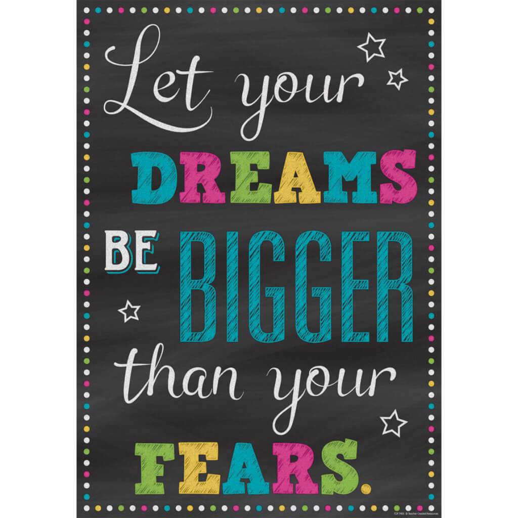 Let Your Dreams Be Bigger Than Your Fears Positive Poster 