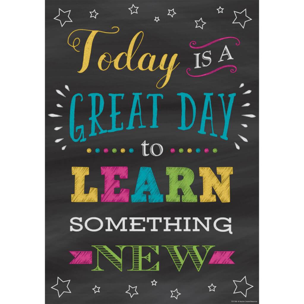 Today Is A Great Day To Learn Something New Positive Poster 