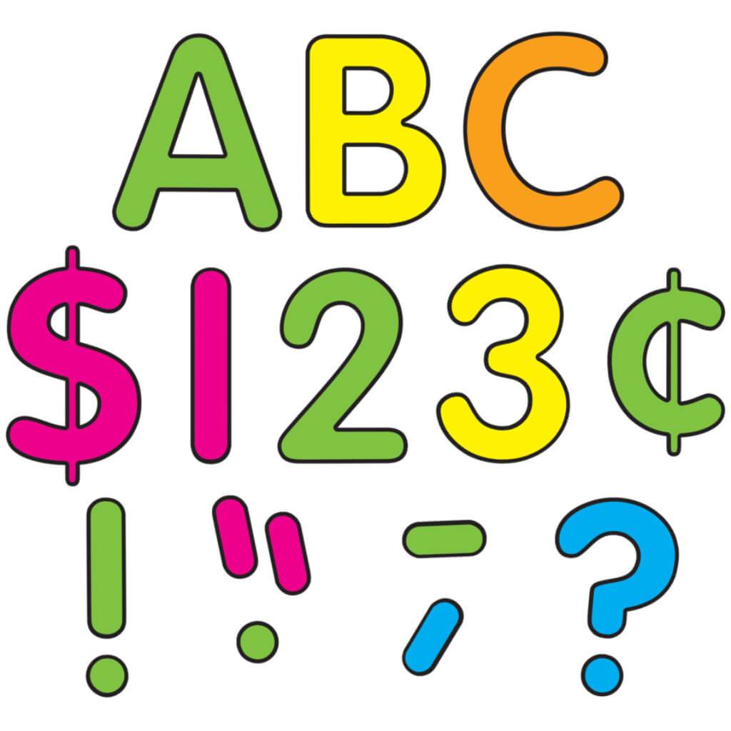 Neon Brights Classic 4" Letters Uppercase Pack 