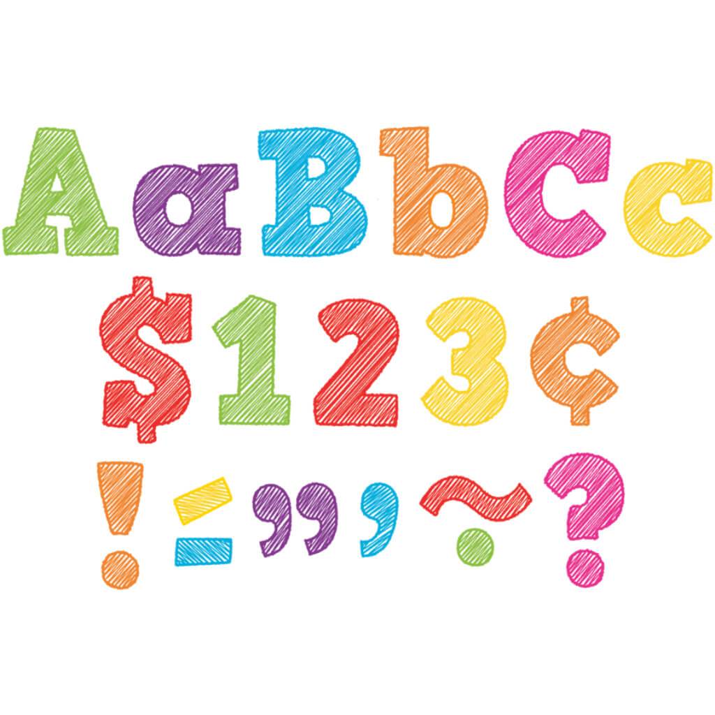 Scribble Bold Block 4" Letters Combo Pack 