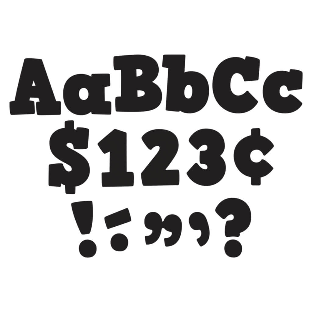 Black Bold Block 4&quot; Letters Combo Pack