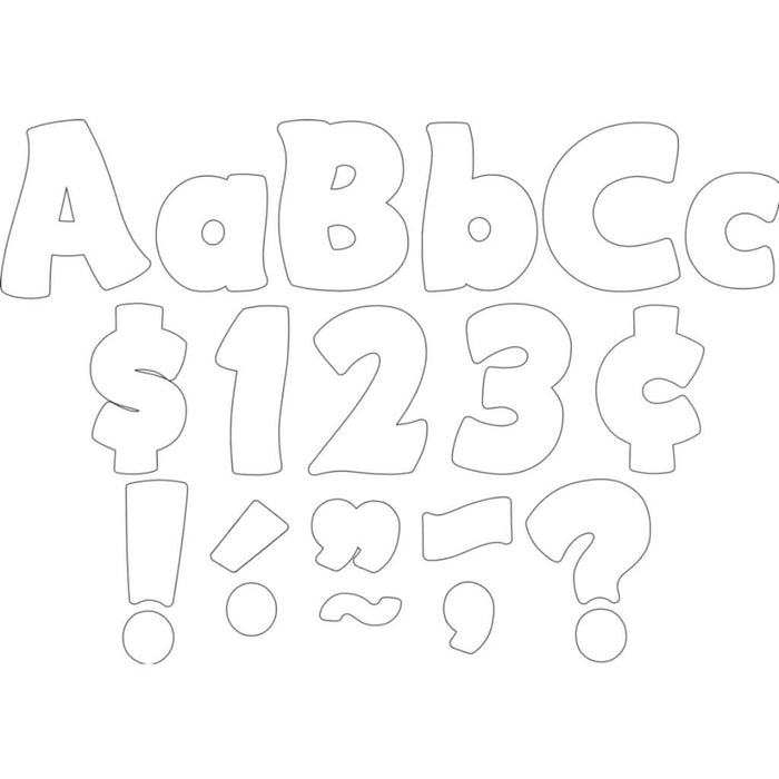 White Funtastic 4" Letters Combo Pack