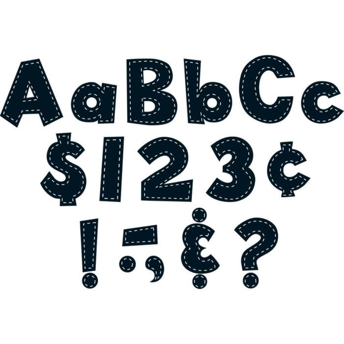 Black Stitch 4" Fun Font Letters 