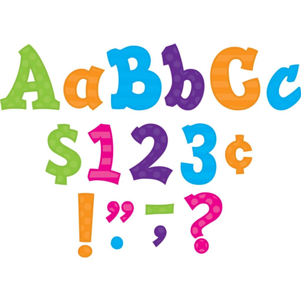 Multi Bright Sassy Solids 5" Letters 