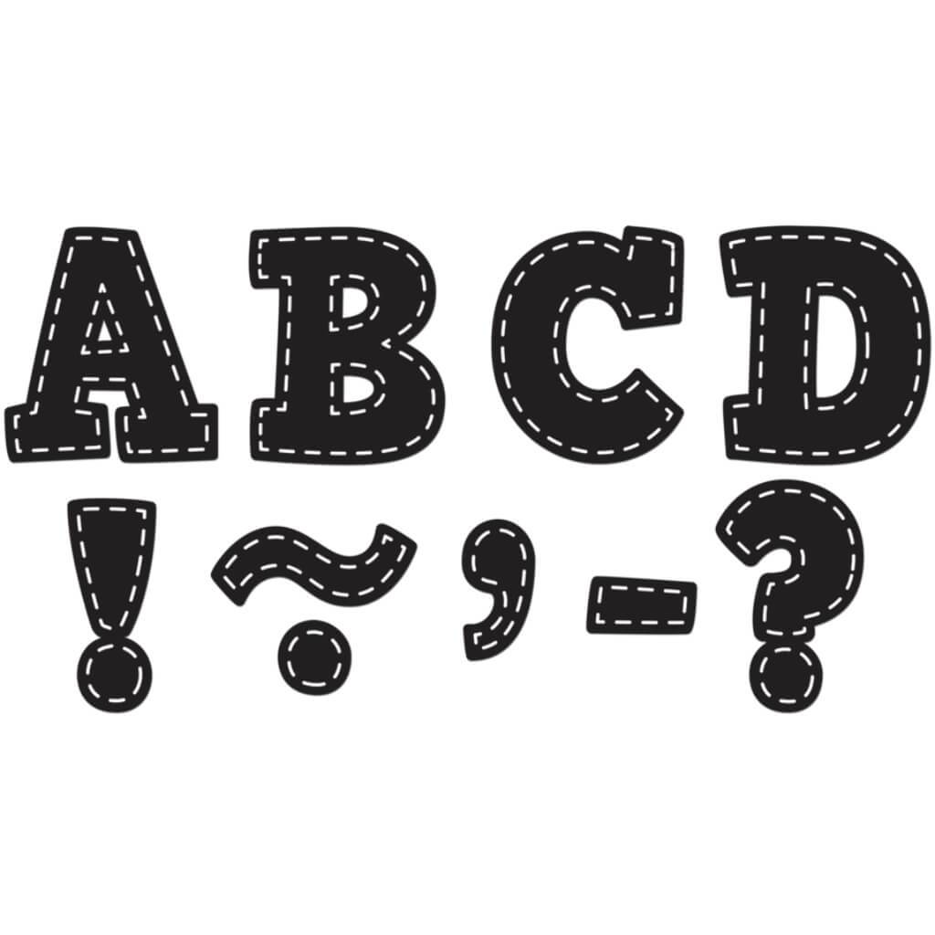 Black Stitch Bold Block 3&quot; Magnetic Letters 