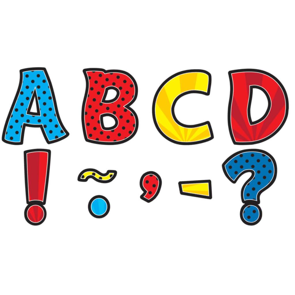 Superhero Funtastic 3" Magnetic Letters 