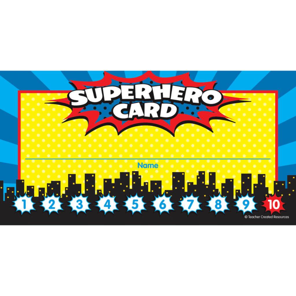 Superhero Punch Cards 
