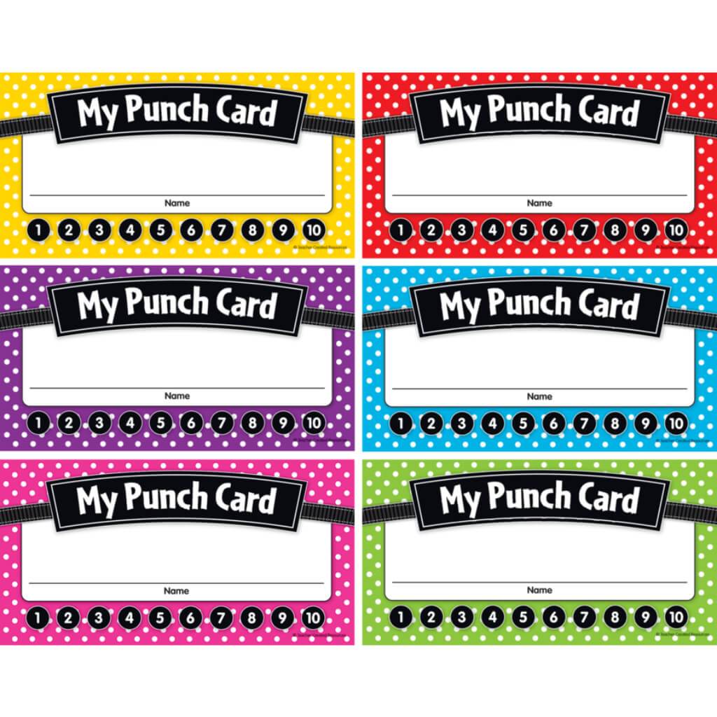 Polka Dots Punch Cards 