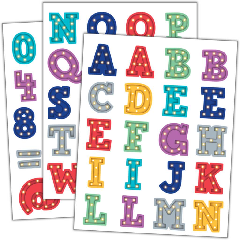 Marquee Alphabet Stickers 