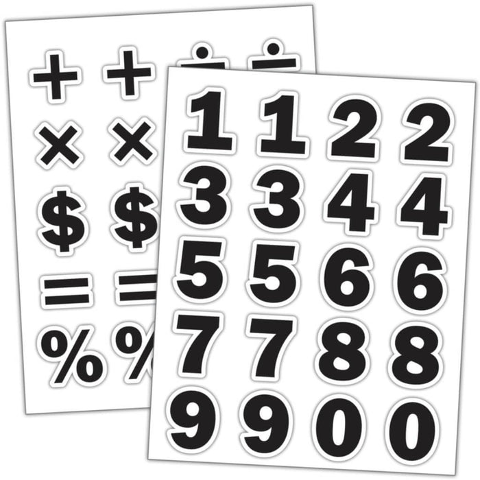 Black Numbers Stickers 