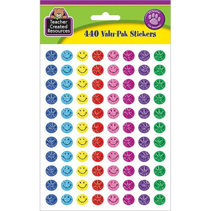 Mini Happy Face Sparkle Stickers