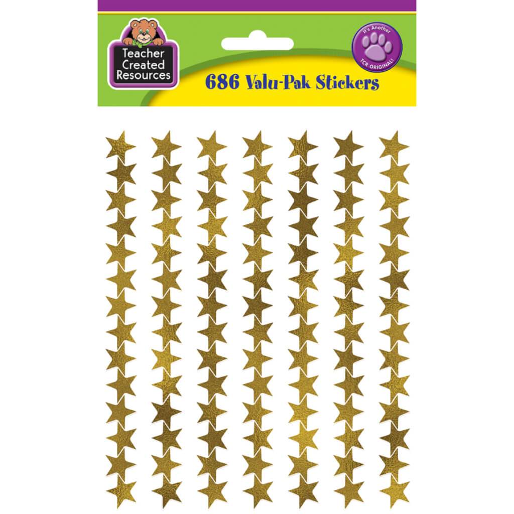 Gold Foil Stars Stickers 