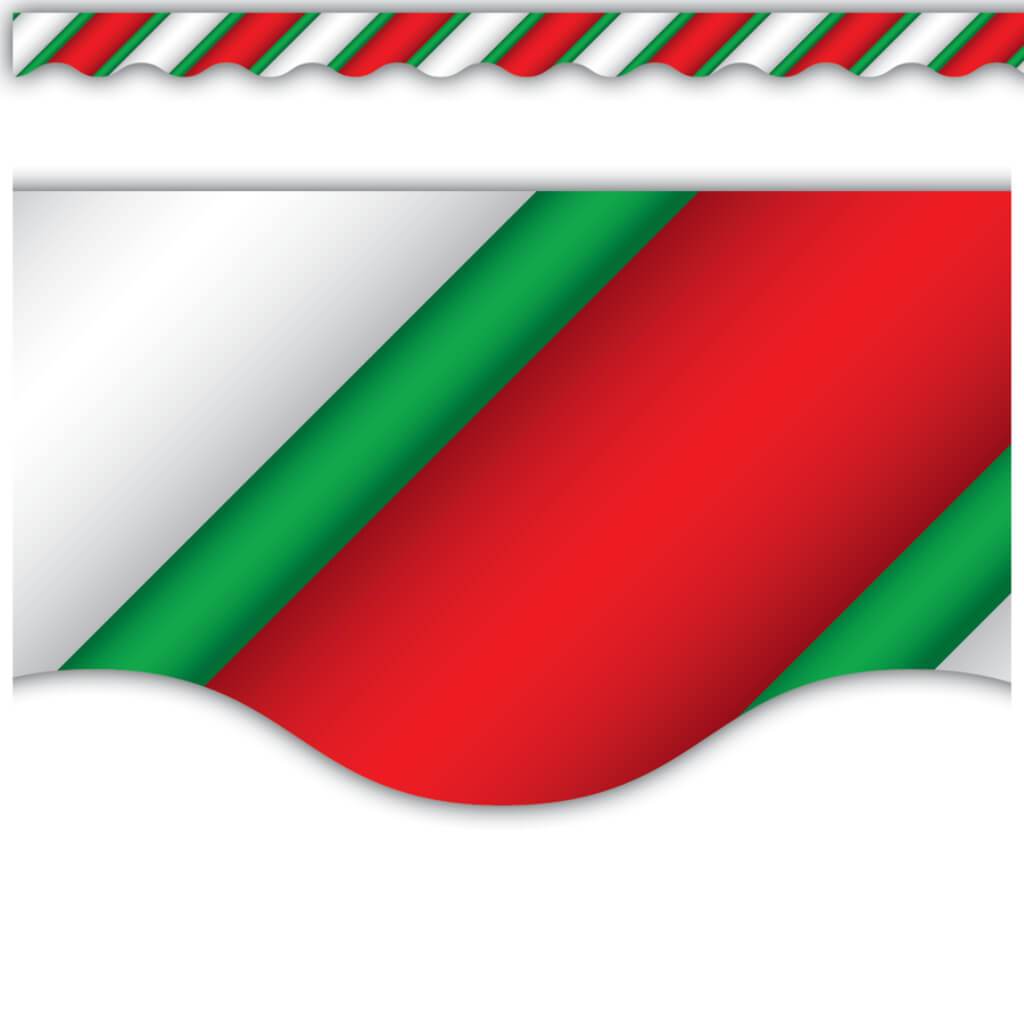 Candy Cane Scalloped Border Trim 