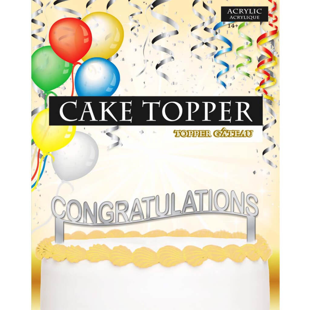 CAKE TOPPER "CONGRATULATIONS" 