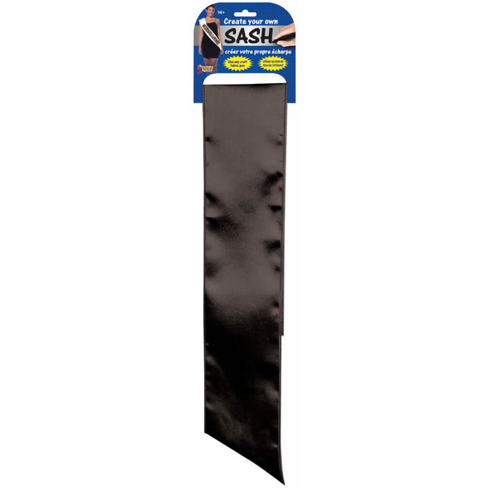 DIY SATIN SASH BLACK 