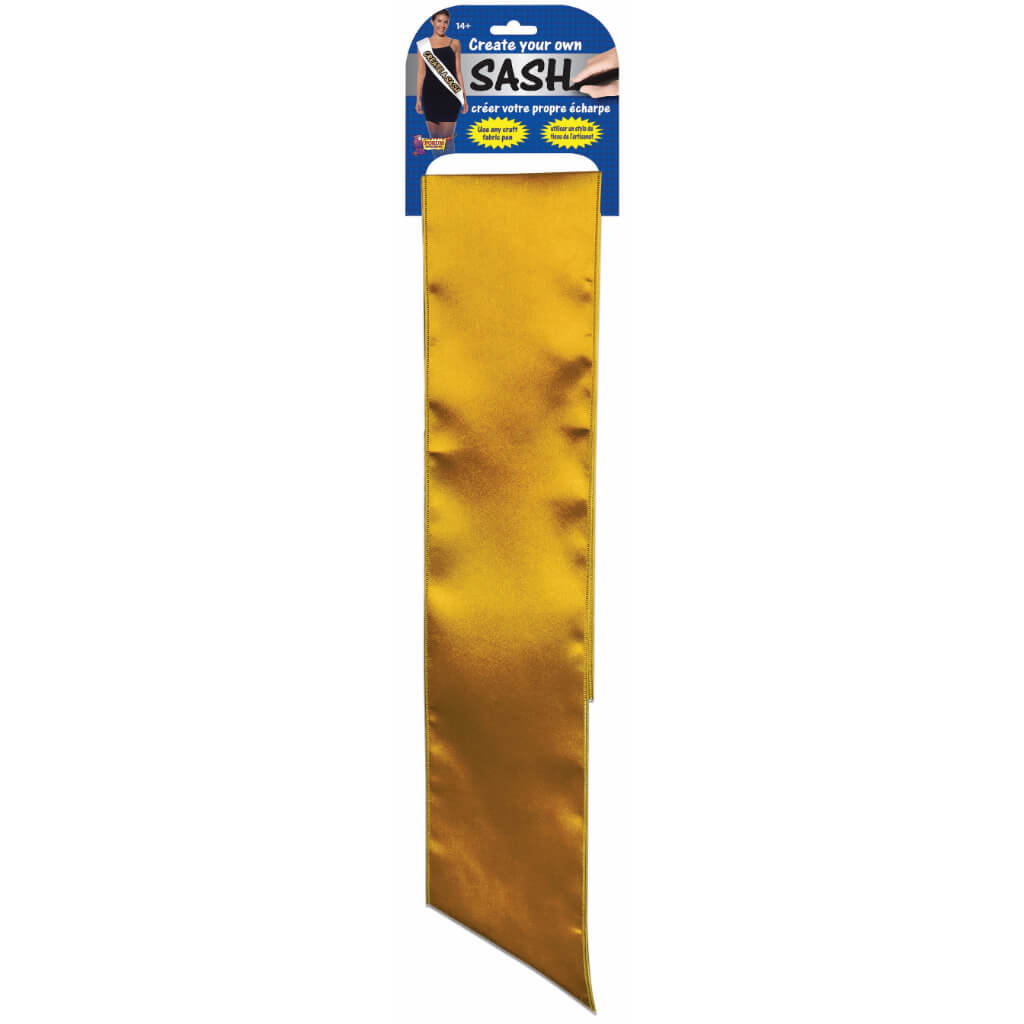 DIY SATIN SASH GOLD 