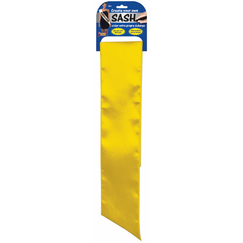 DIY SATIN SASH YELLOW 