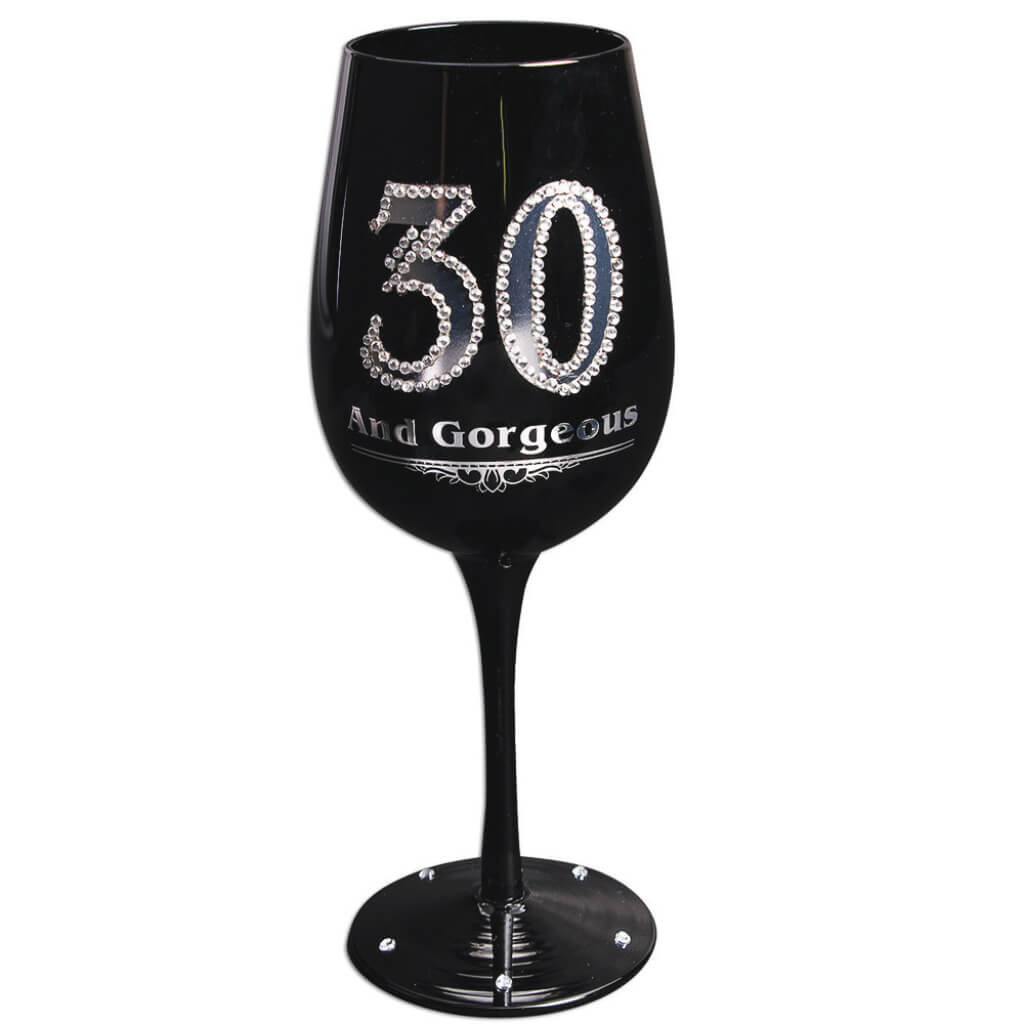 WINE GOBLETS "30" BLACK 