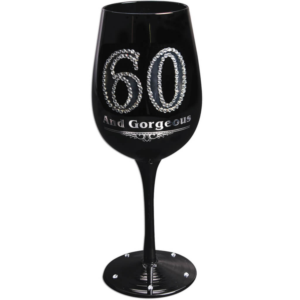 WINE GOBLETS "60" BLACK 