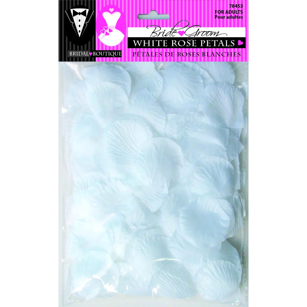 WEDDING ROSE PETALS WHITE 
