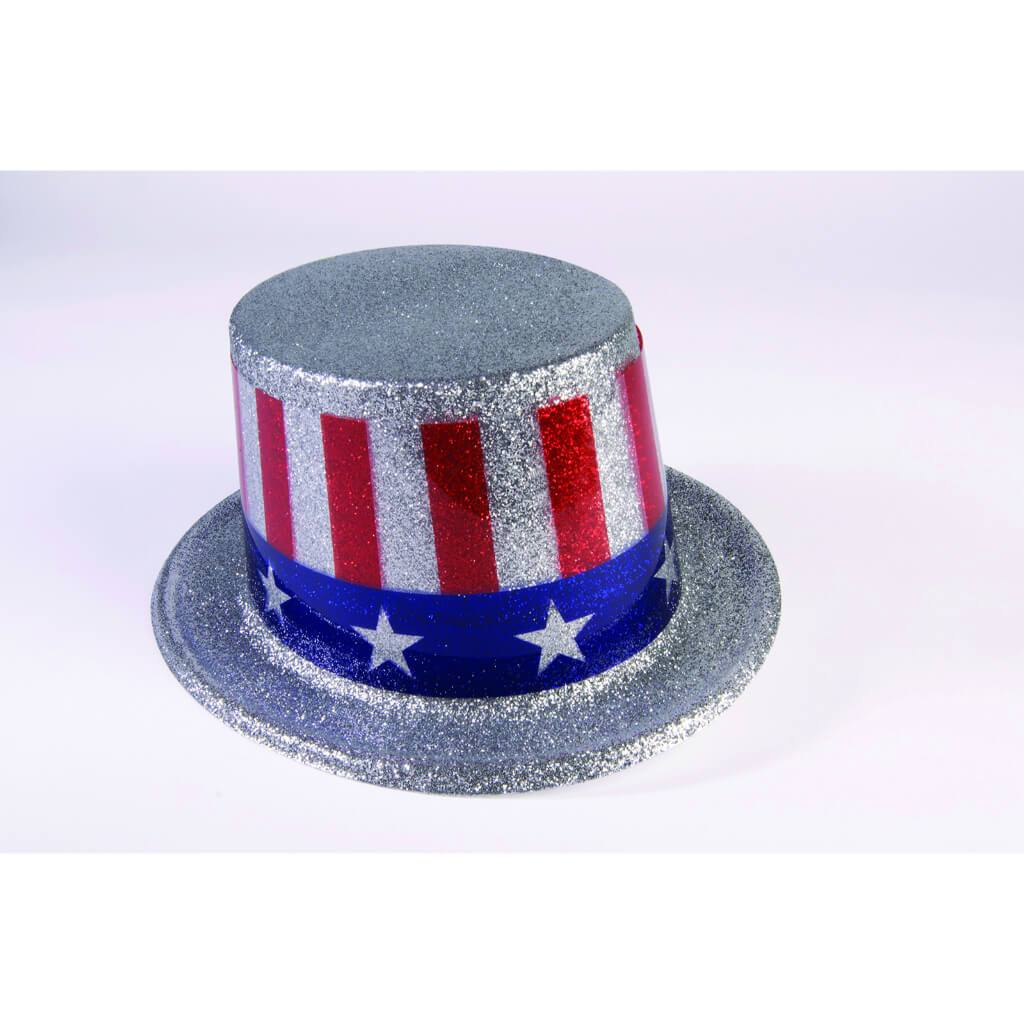 Glitter Uncle Sam Plastic Hat