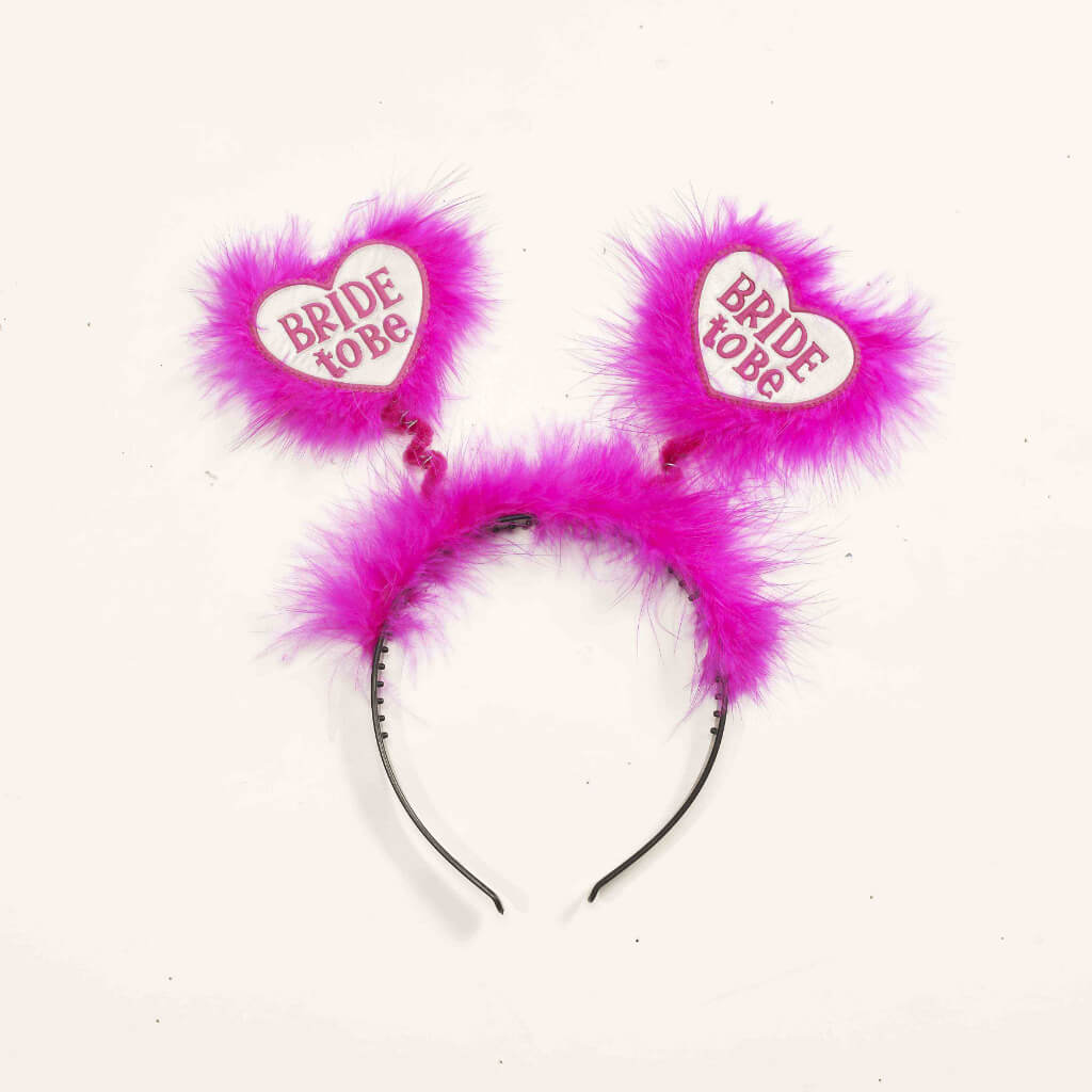 HEART HEADBAND BRIDE TO BE PINK 