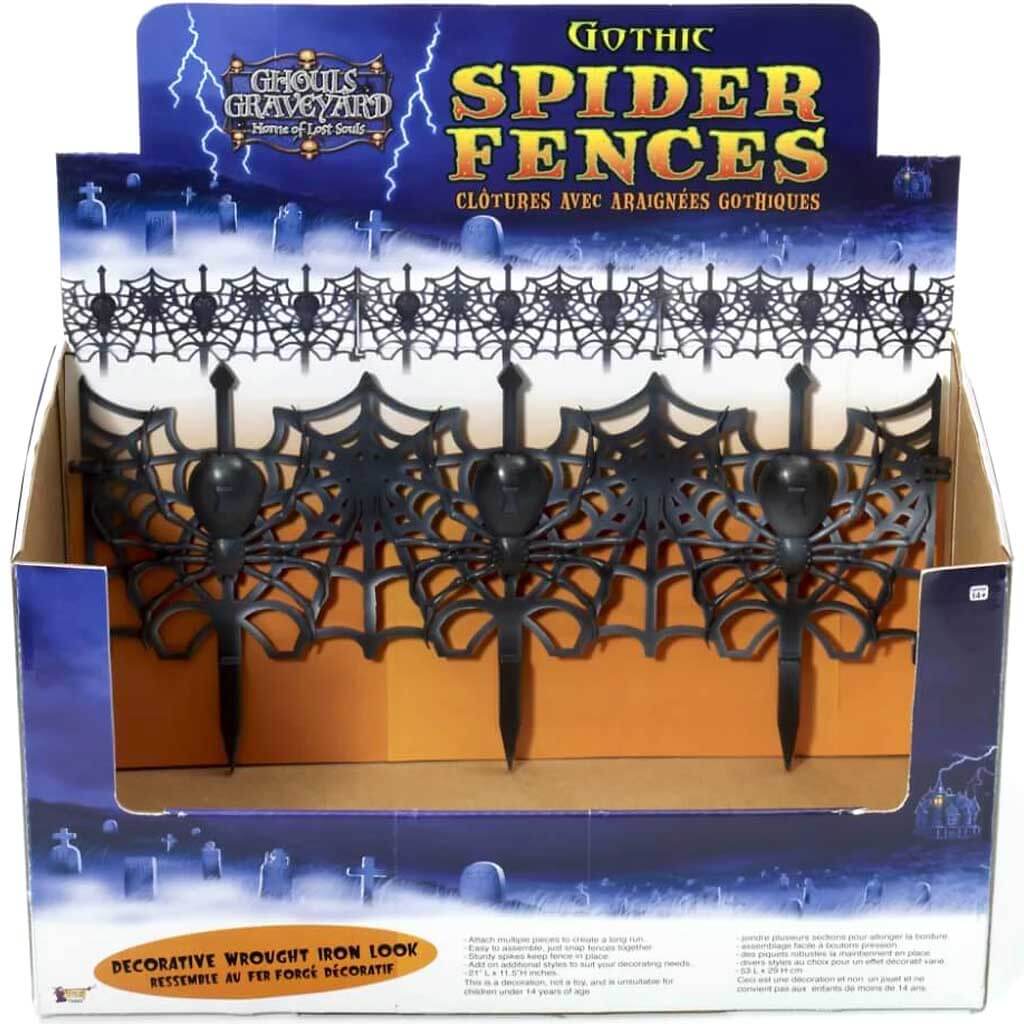 Halloween Fence Spider &amp; Web 