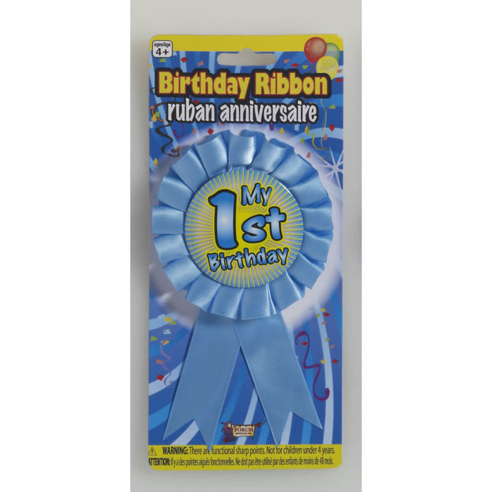 AWARD RIBBON MY 1ST B'DAY BLUE 
